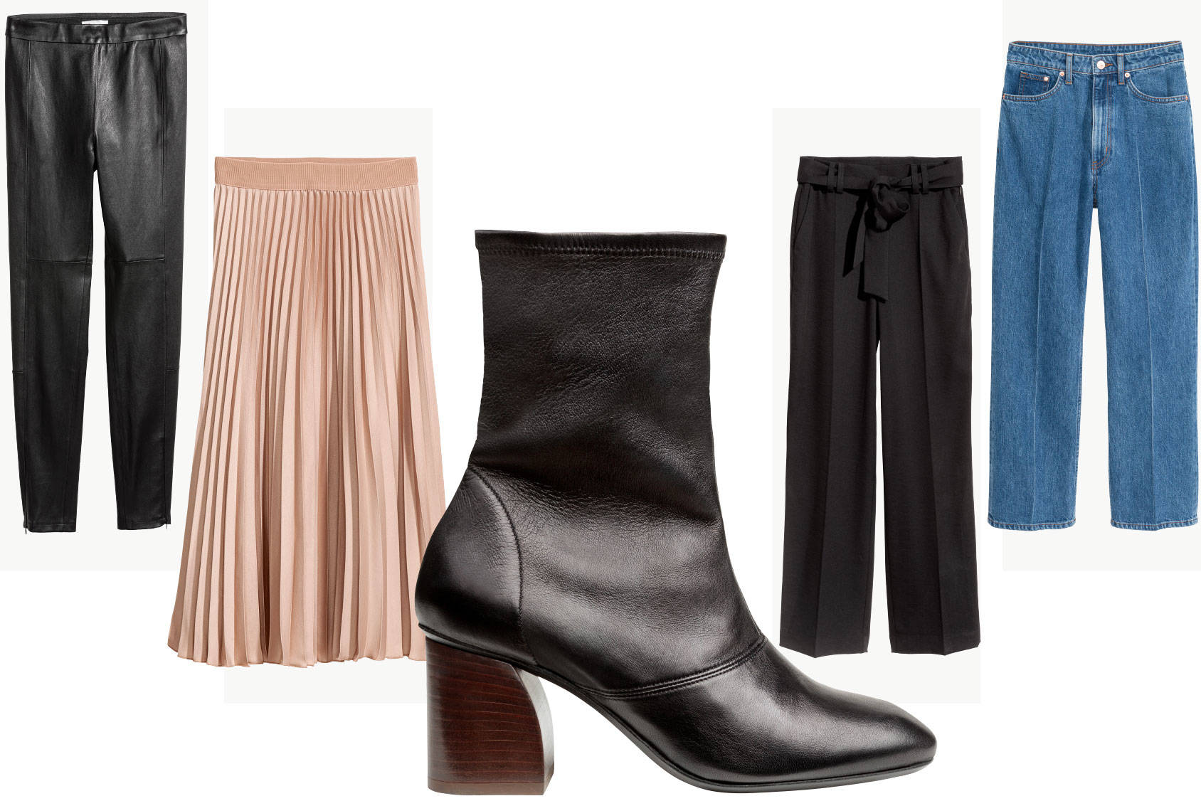 сапоги-носки, удлиненные брюки от h&m